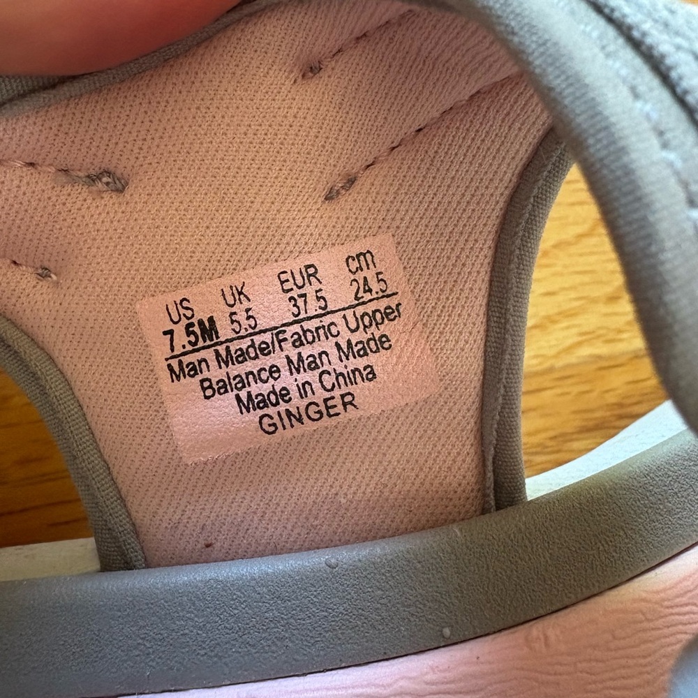 Ryka Gray and Pink Velcro Strap Comfort Sandals - Picture 6 of 6